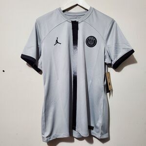 Women's Jordan Sz Large Paris Saint Germain 22/23 Gray/black Away Soccer Jersey